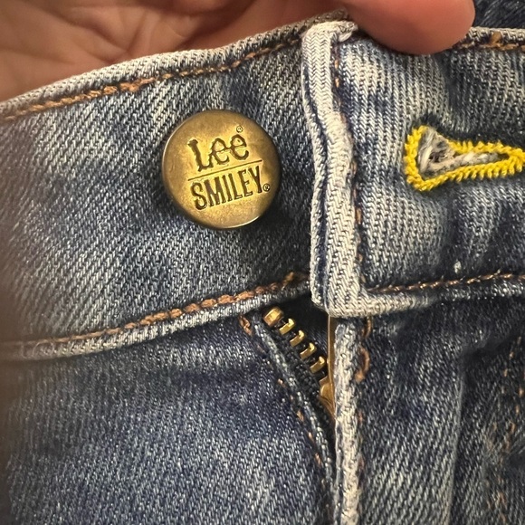 Lee X Smiley Collab Womens Jeans Size 25 Artsy Limited Collection Denim Unique - Picture 6 of 10